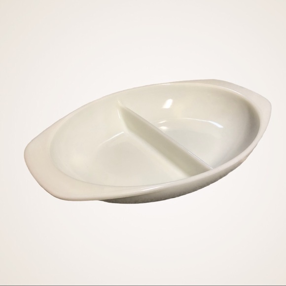 VINTAGE PYREX / opal divided 1063 serving dish - Picture 1 of 12